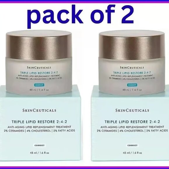 (FOR 2) SkinCeuticals Triple Lipid Restore 1.6 oz Face Cream 2:4:2, 48ml Sealed - Picture 1 of 3